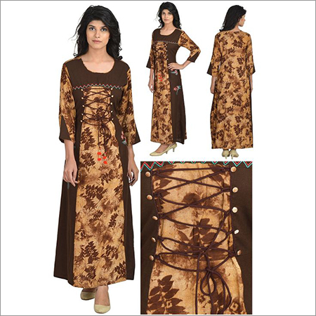 Multicolor Designer A Line Rayon Printed kurta Multicolor Designer A Line Rayon Printed kurta