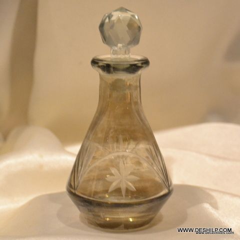 Amber Glass Decanter vintage glass decanter