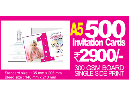 A5 Invitation Single Side Printing A5 Invitation Single Side Printing