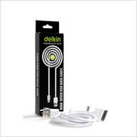 White Delkin Usb Data Cable