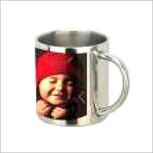 Steel Mug - Stainless Steel, 300ml, 80x90mm, Silver | Comfortable Grip, Durable, Easy Cleaning, Image Printing, Keeps Drinks Hot/Cold, Reusable