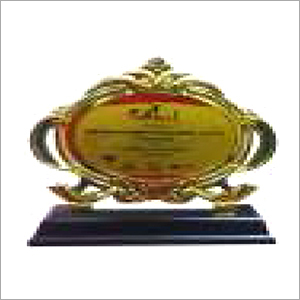 Metal Award With Brown Base
