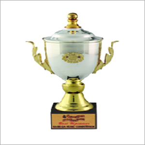 Metal Trophy With Black Base