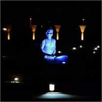Garden Statues - Aluminum, Customizable Dimensions , Polished Blue Finish, Various Shapes And Designs