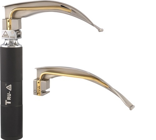Laryngoscope System - Stainless Steel & PVC, Chrome-Plated Brass Handle, Dual-LED Lighting Technology for Enhanced Illumination & Infection Control