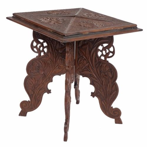 Hand carved side table