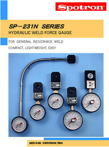 Metal Hydraulic Weld Force Gauge, Sp-231, Spotron Japan