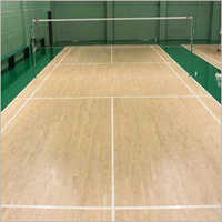 Indoor Maple Wood Flooring - Wood Material, 55 To 90 Mm Size, Wooden Brown Color , 21 Mm Thickness With Matte Finish For Indoor Sports Applications