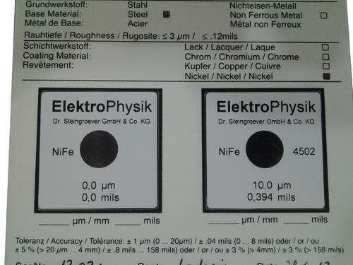 Coating Thickness Master Specimen