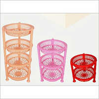 Round Rack - Sturdy Metal Design | Vertical Arrangement For Household Items, Lightweight And Versatile