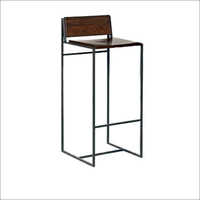 Black Pouder Coting Bar Chair - Honey Polished Top