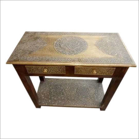 Brass Fitted Coffee Table By THE ART & CRAFT