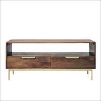 Wooden 2 Drawer Tv Plasma