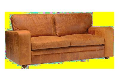 Rolled Arms Leather Sofa