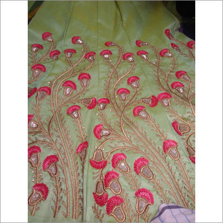 Ladies Embroidered Lehenga Decoration Material: Beads