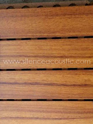 Acoustic Wooden Grooved Slats Panels Cavity: 35Mm