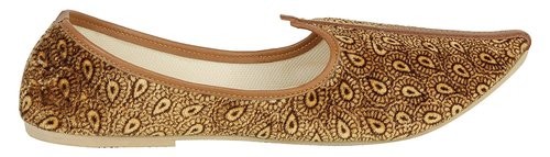 Ladies Jutti - Leather, Size 4-10, Golden Color | Flat Heel Design, Elegant Style