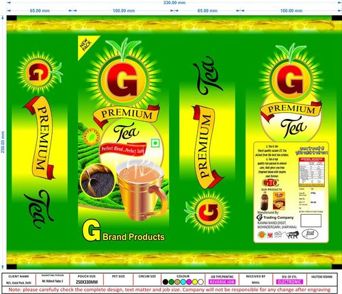 Tea Packaging Pouches Manufacturer