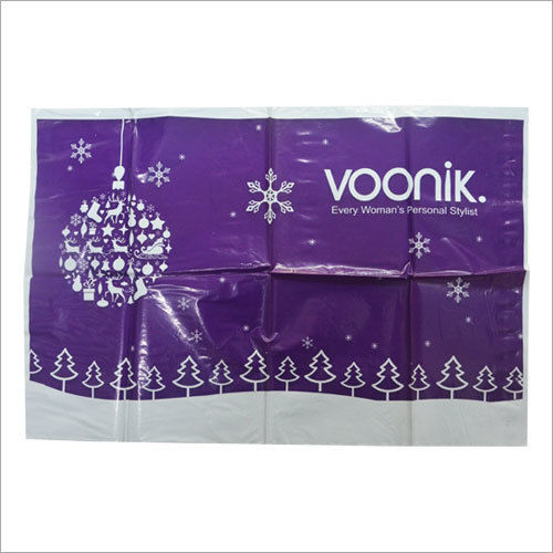 Purple Printed Plastic Packaging Bag