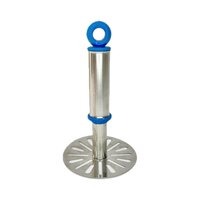 Potato Masher - Steel & Abs Plastic, Standard Size, Silver And Green | Durable Design, 1.5-3mm Thickness For Effortless Mashing