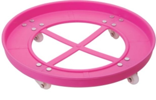 Pink Plastic Gas Cylinder Trolley