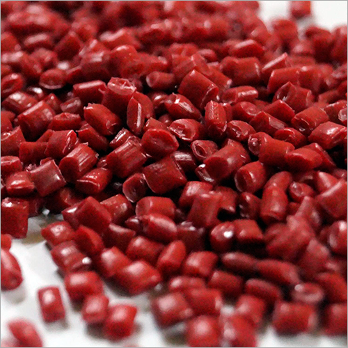HDPE Plastic Granules - 500 Grams, Dark Red Color, Sturdy Quality, Easy to Use
