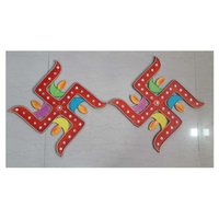 Outdoor Wall Hanging - Acrylic & Wood, 12x12 Inches, Glossy Red | Adds Curb Appeal, Weatherproof, Easy Installation, Durable Design