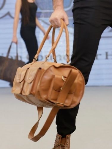 Light Brown Leather Duffle Bags