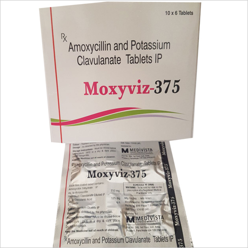 Moxyviz-375 - Amoxicillin and Potassium Clavulanate 375mg, Antibacterial Broad Spectrum Tablet