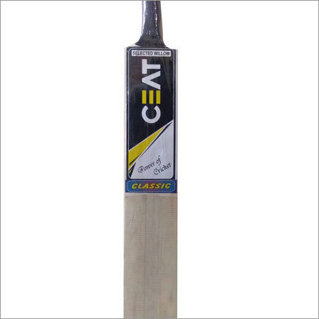 Wooden Cricket Bat - Willow, 36 inches, Beige | Customizable, Durable, Smooth Finish, Leather Grip, Cane Handle, 2.8 lbs