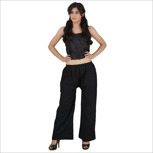 Cotton Straight Pant Black