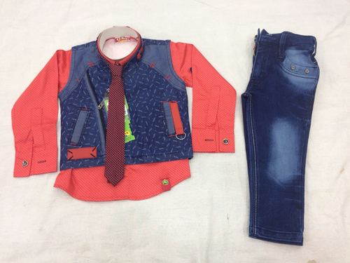 Denim Jacket Suit Age Group: 1 To 10
