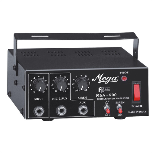 P.A. Mixer / P.A. Mobile Amplifier cum Siren