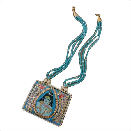 Hand Painted Jewelry Sets - Premium Quality Kundan & Beads, Unique Onyx Accents for Women | Perfect for Weddings, Engagements, and Anniversaries
