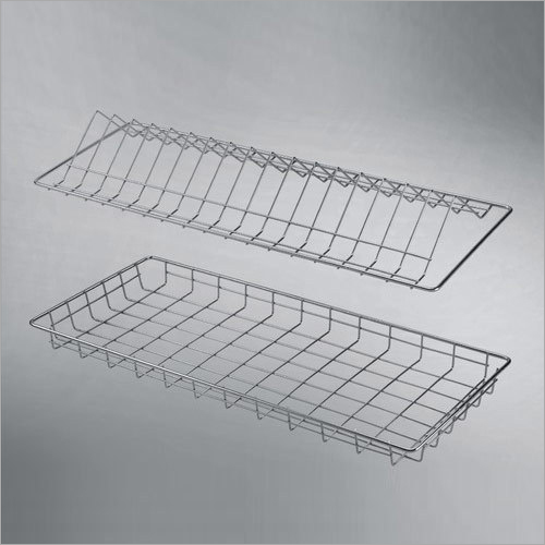 Wire Glass and Plate Tray