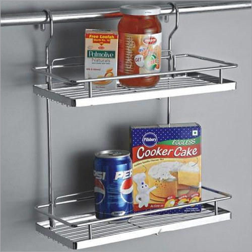 Steel Folding Corner Double Shelf