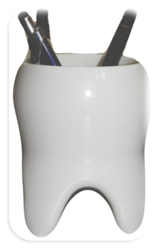 Tooth Shaped Pen holder And Brush Holder