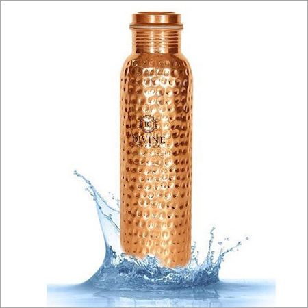 Copper Jointless Hammered Bottle