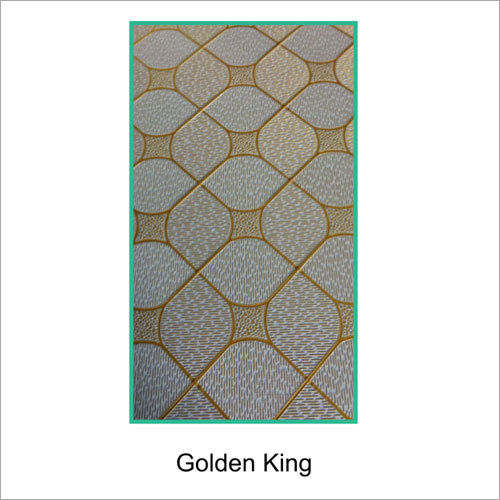 Golden 238 King PVC Laminated Gypsum Tile - 595x595 mm Size, Ivory White Color | Exceptional Durability, Stunning Flowery Design, Humidity Resistance, Light Reflection Rate of 80-91%