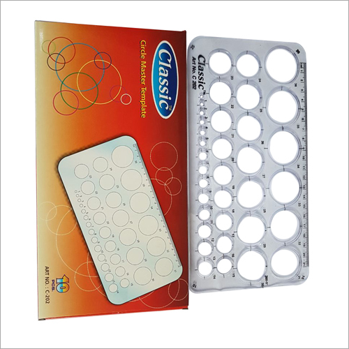 Circle Master Template - Plastic Material, 1-3 Inch Round Shape | Durable Paper Cover, Versatile Design