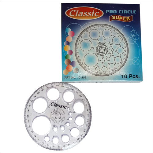 Pro Circle - Plastic Material | Round Shape, 2-6 Inch Size, Paper Cover for Precision Drawing and Creative Applications