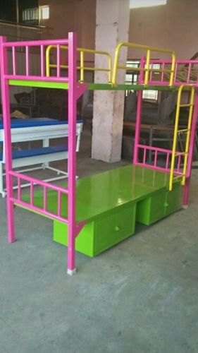 Pink And Green Hostel Bunk Bed
