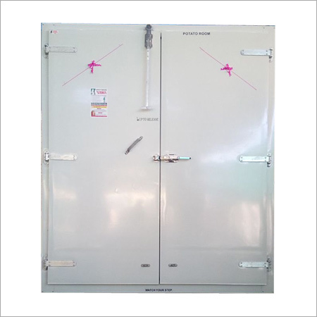 White/ Blue 6 To 8 Feet Cold Storage Double Door