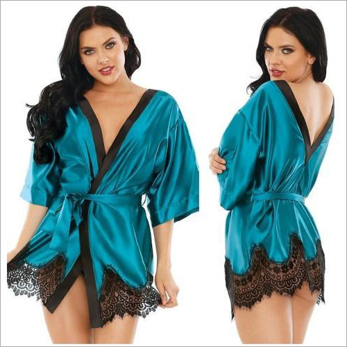 Women Satin Bathrobe