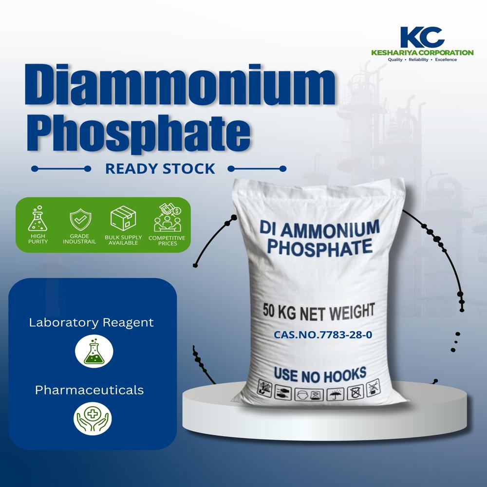 Di Ammonium Phosphate - White Powder, CAS No: 7783-28-0, Density: 1.619 g/cm3, Melting Point: 155°C, pH Level: 7.5-8, Shelf Life: 3 Years, Solubility: Passes