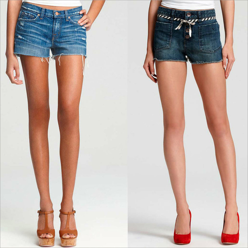 Womens High Waist Denim Shorts