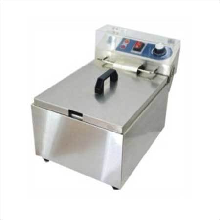 Single Table Top Deep Fat Fryer - Stainless Steel Semi-Automatic Rectangular Shape Silver Color | 1 Year Warranty