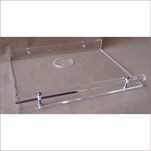 Brass Acrylic Glass Bathroom Shelf