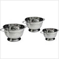 Ss Deep Colander Leaf Colander