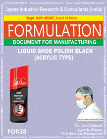 Shoe Polish Liquid - Black Acrylic Formula Document | Downloadable E-Book for Shoe Polish Manufacturing Process